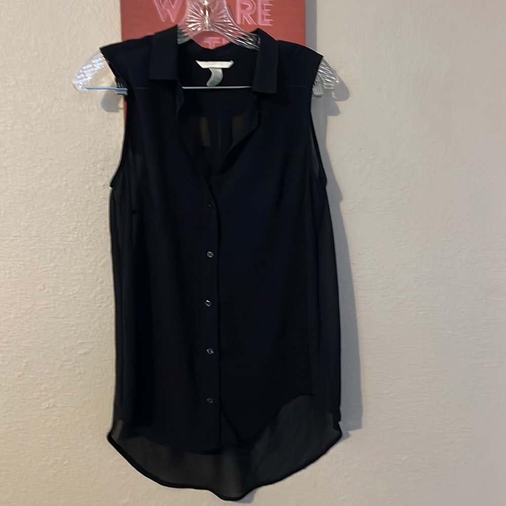 Black sheer blouse